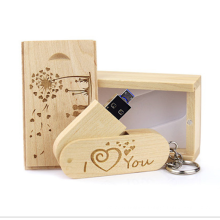 usb flash drive logo rotatable Wooden custom logo USB Flash Drive Pendrive 8gb 16gb